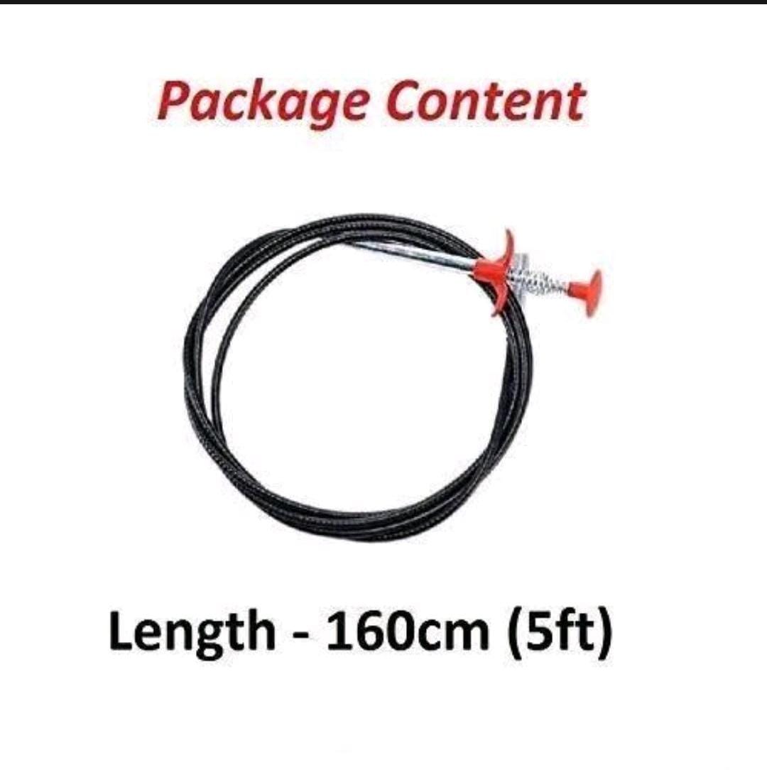 Metal Flexible 90 cm Wire Brush Hand Sink Cleaning Hook Sewer Dredging Device Snake Drain Cleaner