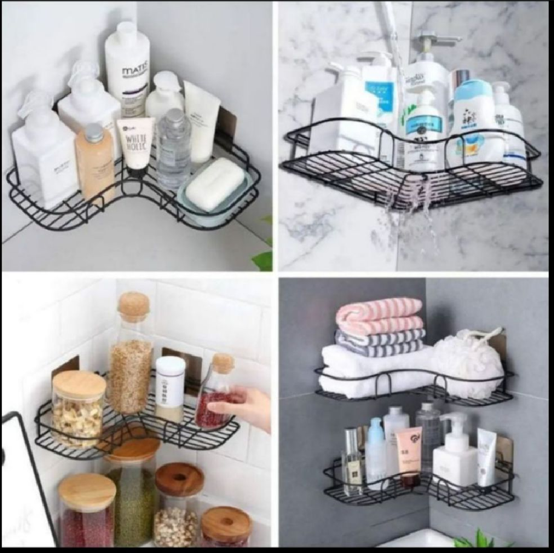 Metal Corner Rack For Bathroom & Kitchen Storage