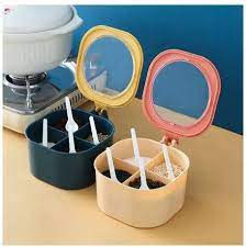Nordic Style 4 Grid Spice Set Seasoning Spice Container