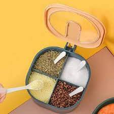 Nordic Style 4 Grid Spice Set Seasoning Spice Container