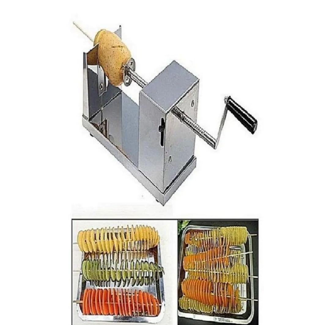 Potato Spiral Cutter Potato Slicer Potato Tornado Slicer Tornado Potato machine Spiral Twister Potato Chips Slicer Vegetable Cutter Cutting Machine