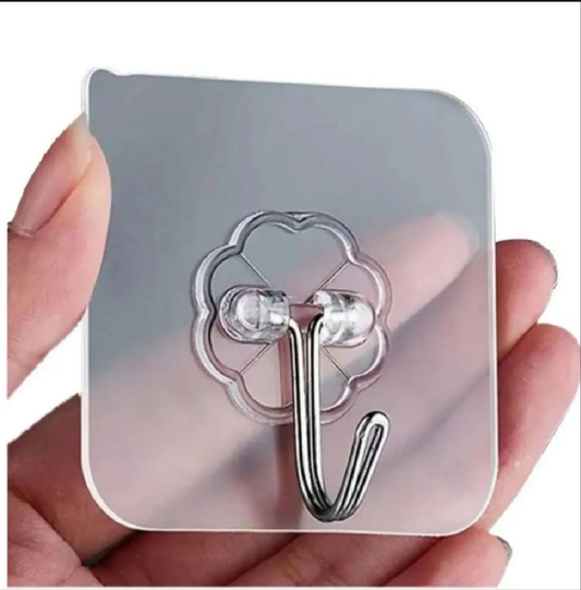 10 PCS Transparent Self Adhesive wall hooks high quality hooks for  kitchen organizer and Bathroom  Door hanging hooks wardrobe hooks for clothes Multi-Function