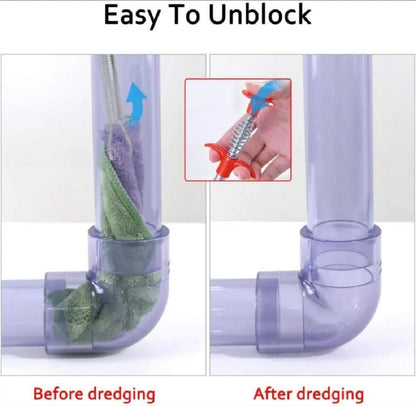 Metal Flexible 90 cm Wire Brush Hand Sink Cleaning Hook Sewer Dredging Device Snake Drain Cleaner